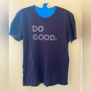 Blue Cotopaxi t-shirt: do good and look good while doing it!